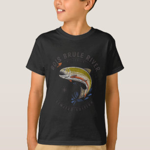 Bois Brule River Wisconsin Fly Fishing Souvenir Bo T-Shirt
