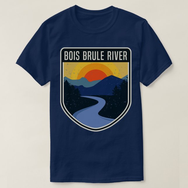 Bois Brule River Wisconsin T-Shirt (Design Front)