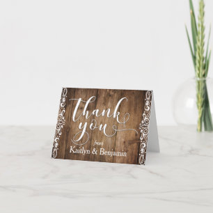 Bois Brun Rustique, Typographie Blanche Merci 1