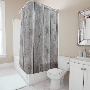Bois Cool rideaux de douche rustique personnalisab