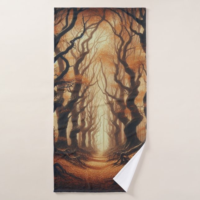 Bois d'automne gothique (Serviette de bain)