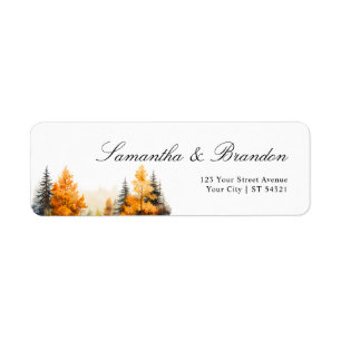 Bois d'automne, pins Retourner l'adresse Label