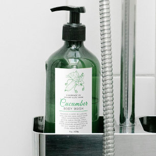 Bois de beauté étiquette de concombre logo ou pers
