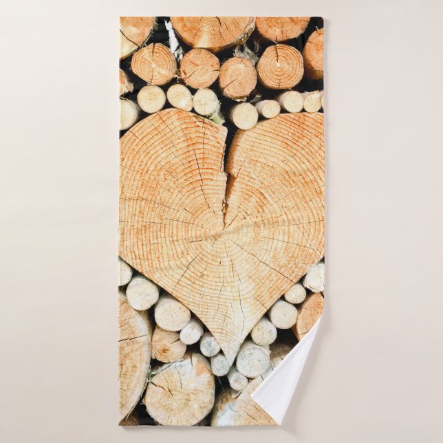 Bois de bois de coeur bole bois de chauffage (Serviette de bain)