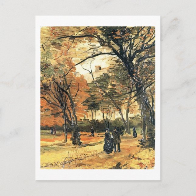 Bois de Boulogne, People Walking, Vincent van Gogh Postcard (Front)