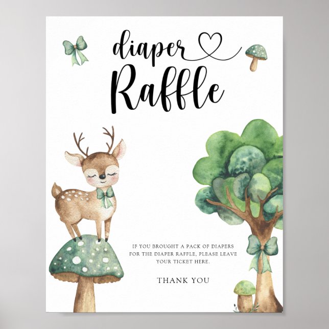 Bois de cerf - affiche de la tombola (Devant)