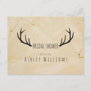Bois de Cerf Rustique Faire-Part de Mariage Manusc