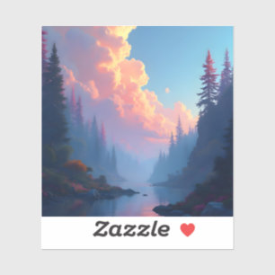 Bois de Colorfall - Autocollant vinyle carré