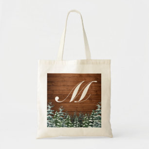Bois de neige et forêt Sac fourre-tout Mariage mon