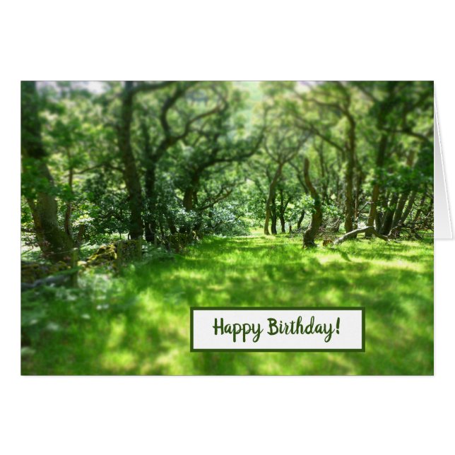 Bois de vieux chêne mystique - Bonne carte d'anniv (Devant horizontal)
