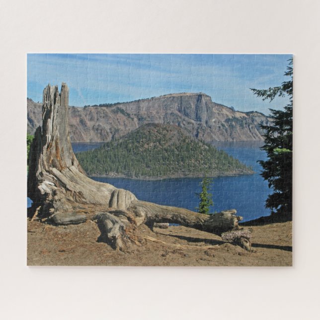 Bois Dérivé À Crater Lake Oregon Design Puzzle (Horizontal)