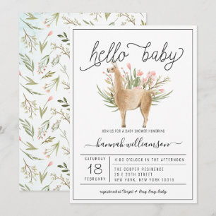 Bois du printemps   Invitation Baby shower