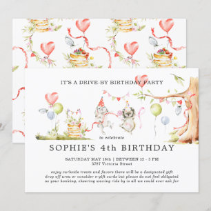 Bois du printemps   Invitation d'anniversaire