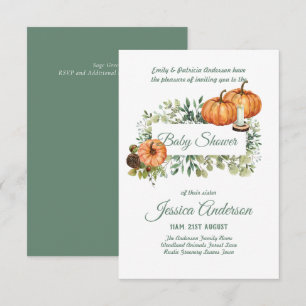 Bois Flore et faune BABY SHOWERS Invitations