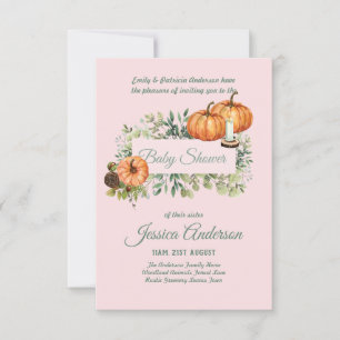 Bois Flore et faune BABY SHOWERS Invitations
