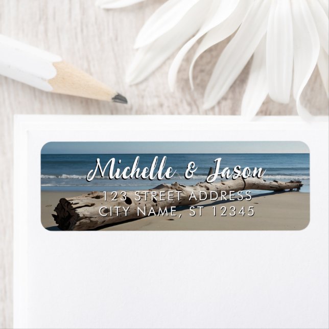 Bois flotté personnalisé Ocean Summer Beach Waves (En situation)