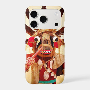 Bois kachina poupée photo bold mignon drôle visage