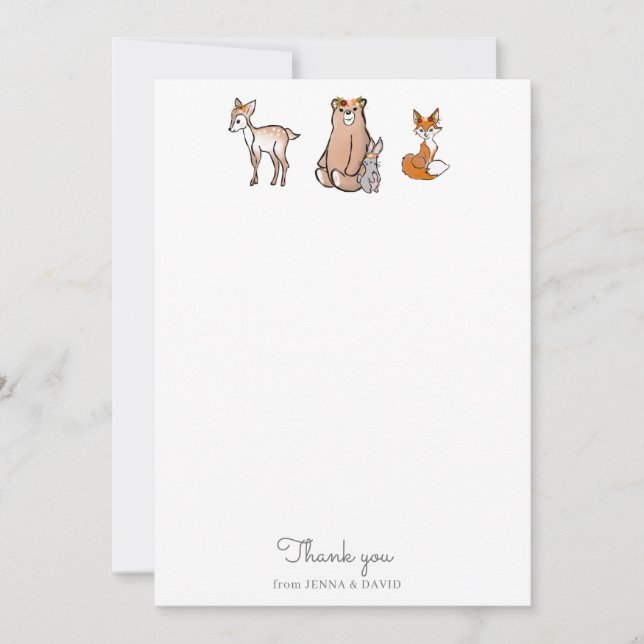 Bois mûre | CARTE DE REMERCIEMENTS BABY SHOWER (Devant)