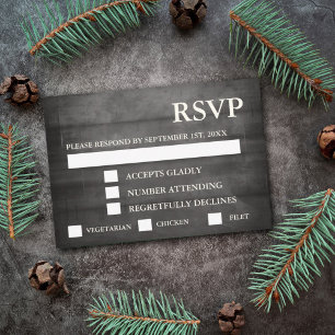 Bois Noir Rustique Lumières RSVP Repas