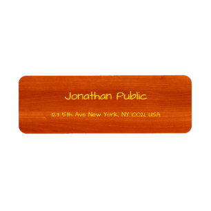 Bois noyer manuscrite Nom de script or Texte