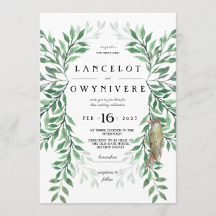 Bois Pic vert invitation rustique