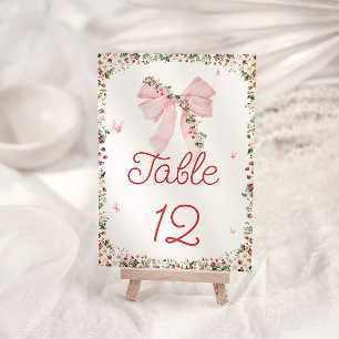 Bois rose fraise Numéro de table