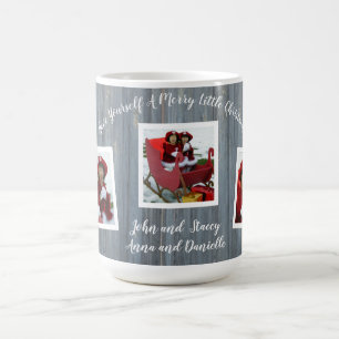 Bois rustique - 3 Photo Mug de Noël