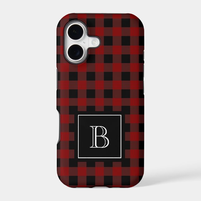 Bois rustique Bûcheron carreau de buffle Monogramm (Verso)