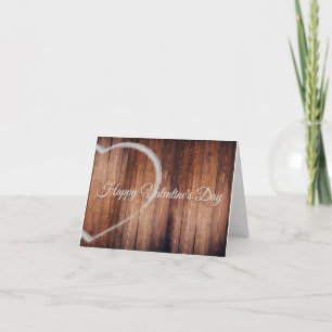 Bois rustique & Chalk Valentine Coeur