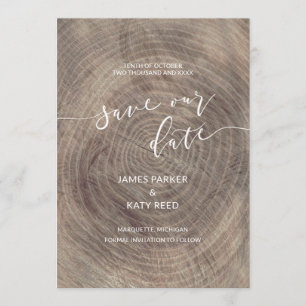 Bois rustique et élégant enregistrer la carte de d