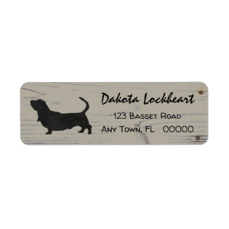 Bois rustique Hound Aquarelle Silhouette