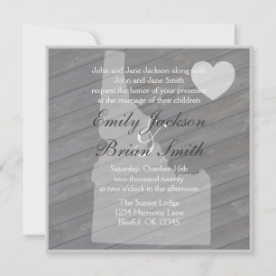 Bois rustique Idaho Gris invitations de mariage