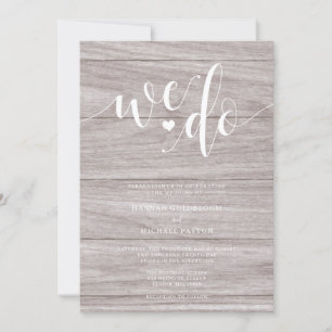 Bois rustique Nous faisons Faire-part de mariage
