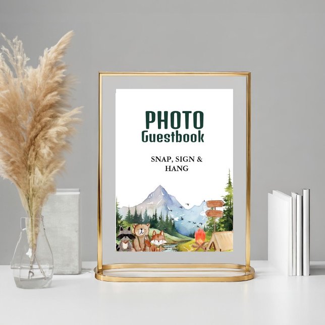 Bois rustique panneau de baby shower du livre d'or (Créateur téléchargé)