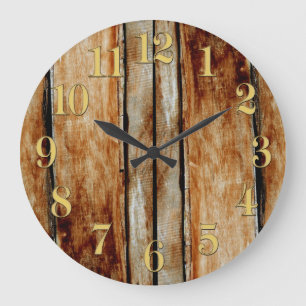 Bois rustique panneaux de clôture effet Horloge