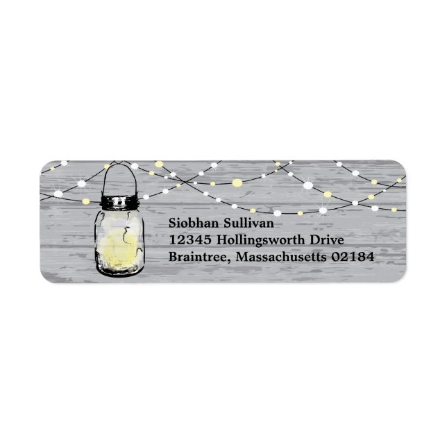 Bois rustique pendage Mason jarres et Mariage d'éc (Devant)