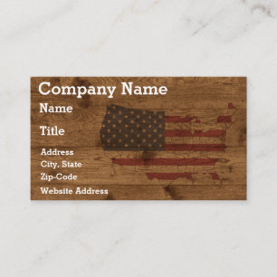 Bois rustique sur tout le Carte de visite des État