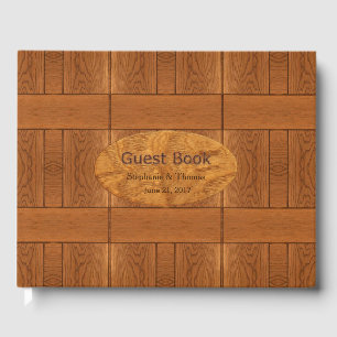 Bois sculpté Look Mariage livre d'hôtes