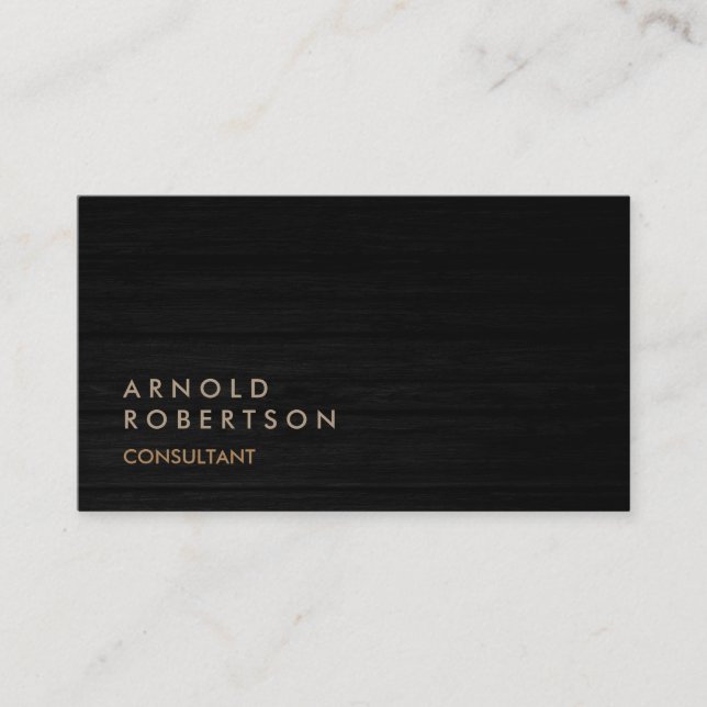 Bois Simple clair Beige Grey Carte de visite tenda (Devant)