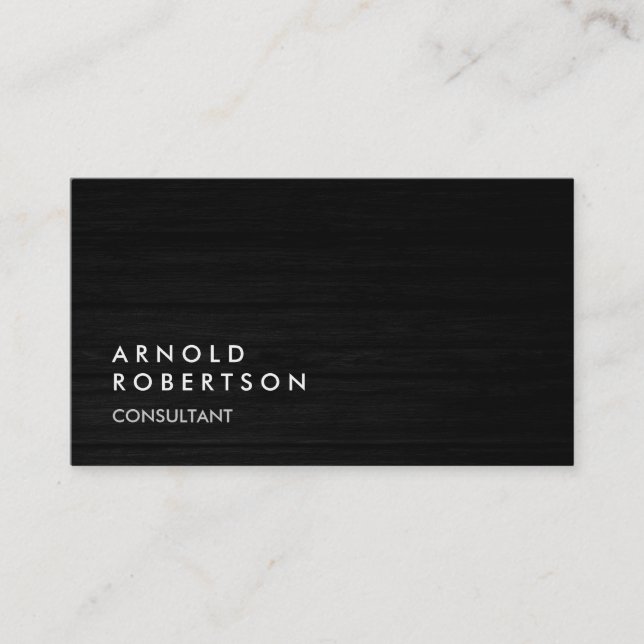 Bois simple gris clair Carte de visite tendance (Devant)