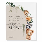 Bois Végétation moderne Baby shower neutre