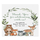 Bois verdure animaux mignons baby shower