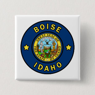 Boise Idaho 2 Inch Square Button