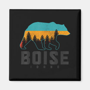 Boise Idaho Bear Grizzly Pride Outdoor Vintage Magnet