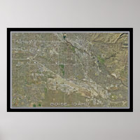 Boise Idaho De Space Satellite Poster Map