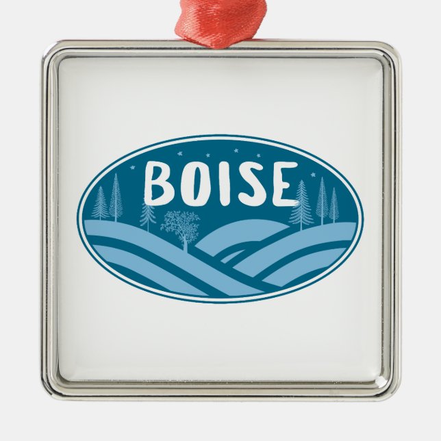 Boise Idaho Outdoors Metal Ornament (Front)