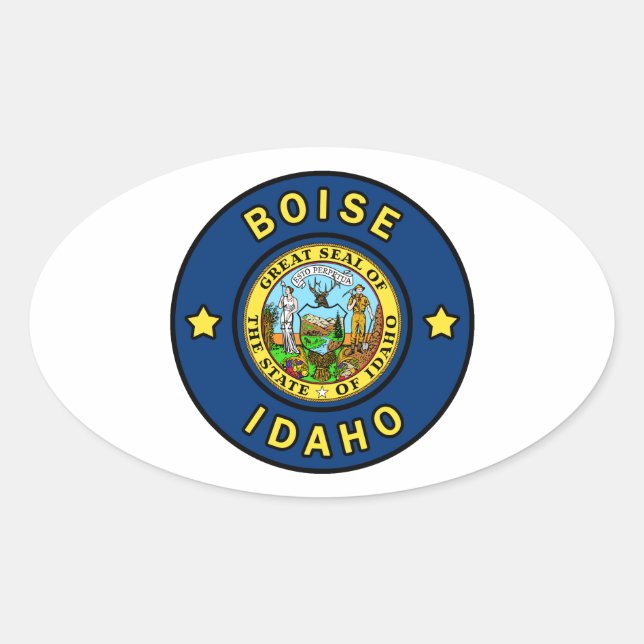 Boise Idaho Oval Sticker (Front)
