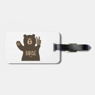 Boise Idaho Peace Bear Luggage Tag