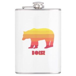 Boise Idaho Rainbow Bear Hip Flask