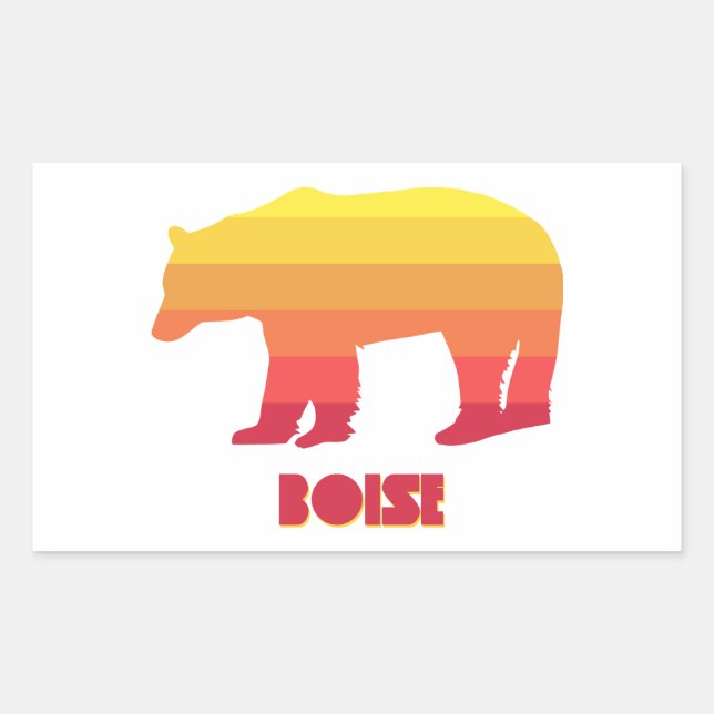 Boise Idaho Rainbow Bear Sticker (Front)